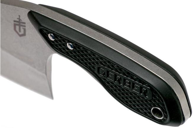 Gerber Tri-Tip Mini Cleaver Fixed Blade Knife, 7Cr17MoV Black
