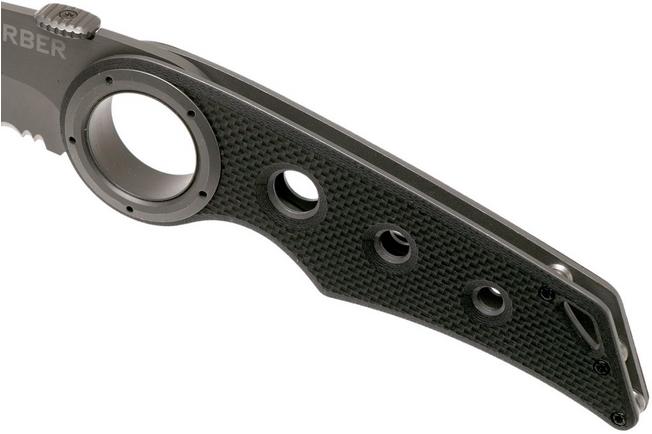 Gerber Gear Remix Folding Knife - 3 Partially Serrated Edge Pocket Knife -  EDC Gear and Equipment - Black - Hunting Knives 