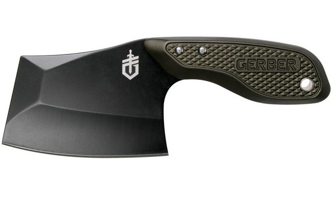 Gerber Tri-Tip Mini Cleaver Green Black 31-003728 fixed knife ...