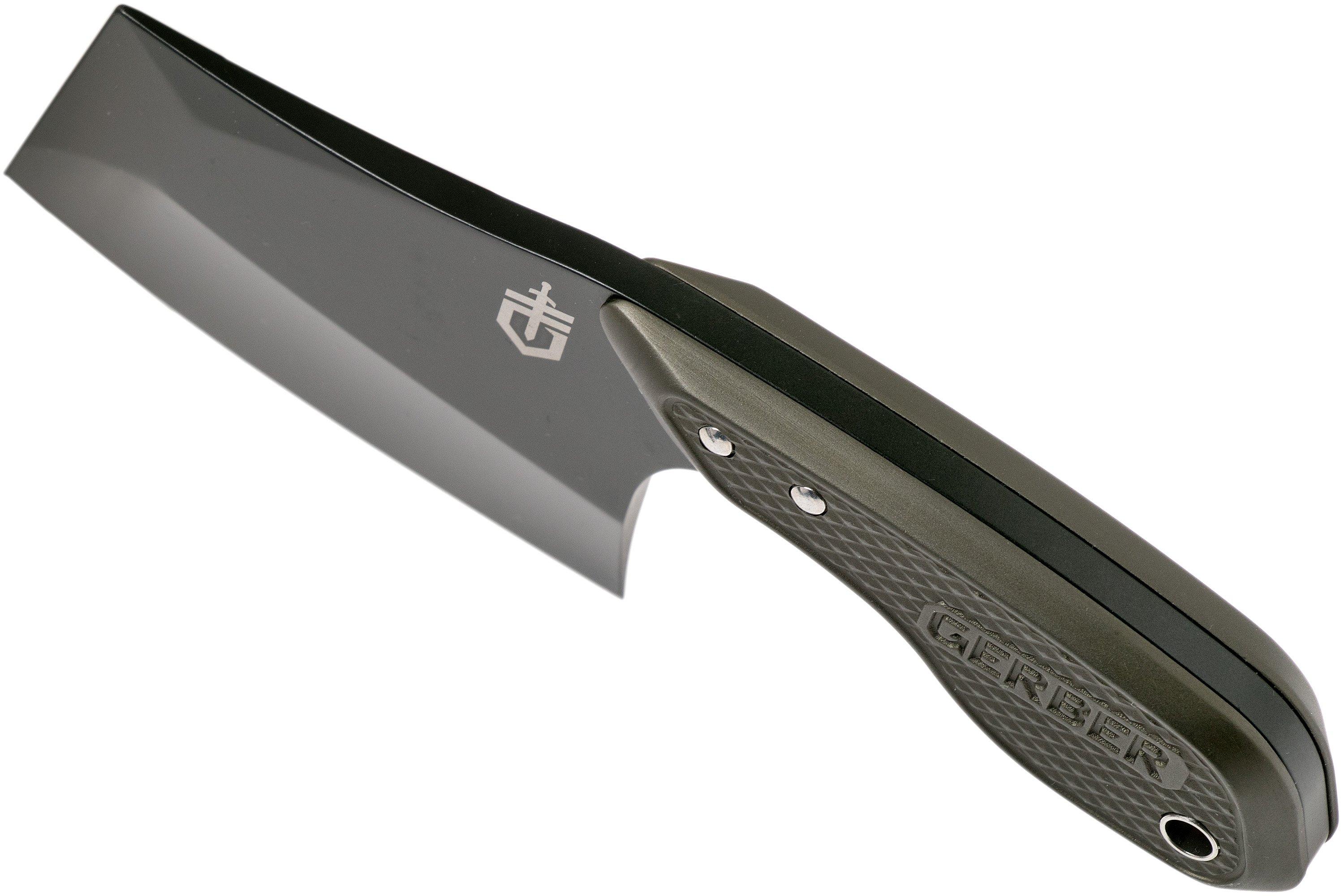 Gerber TriTip Mini Cleaver Green Black 31003728 fixed knife