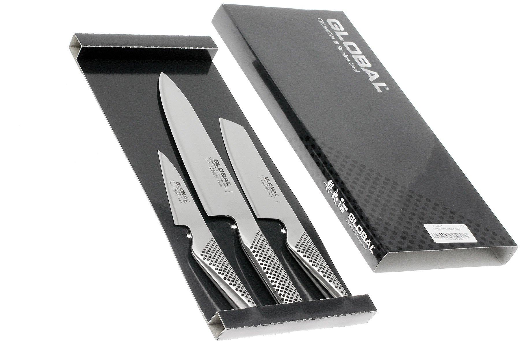 Set 6 Coltelli Global GKB-52/ST – Blocco Portacoltelli Con Lama In Acciaio Inox, Risparmio 204,50€