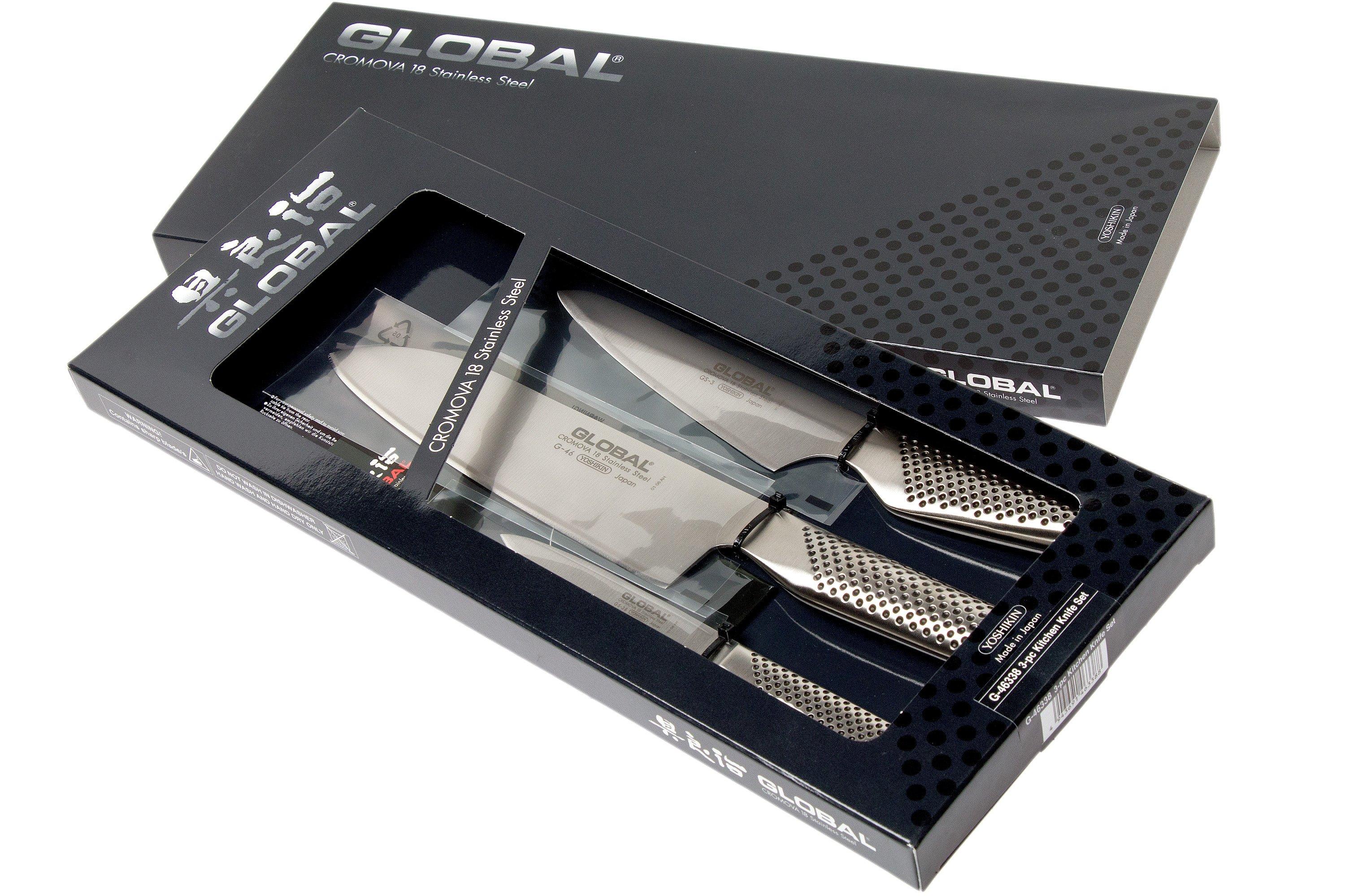 Global G46338 set de couteaux de cuisine trois pièces Achetez à prix