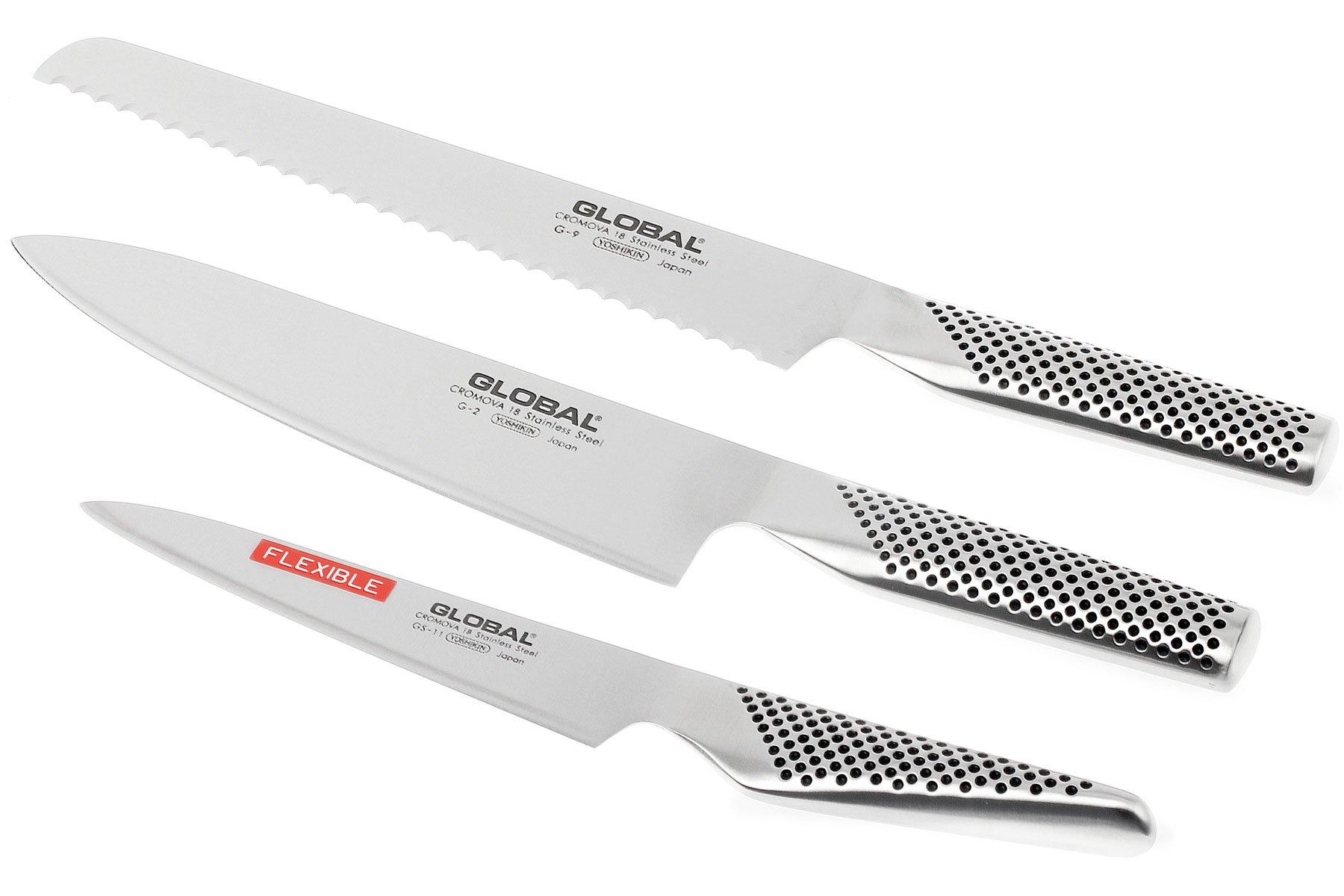 комплект ножей. набор кухонных ножей tramontina. ножи трамонтина набор 3шт. набор ножей 3 предмета. набор кухонных ножей global g-237, 3 предмета.