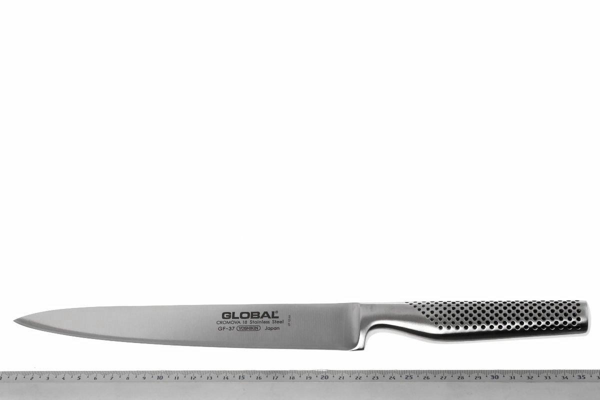Global NI Tranchiermesser 21 Cm – Profi-Küchenmesser Aus Cromova-18-Edelstahl