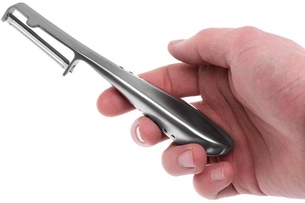 Global GS-76 Pelapatate Girevole In Acciaio Inox - Lama A Doppio Lato, Design Giapponese, Lavabile In Lavastoviglie