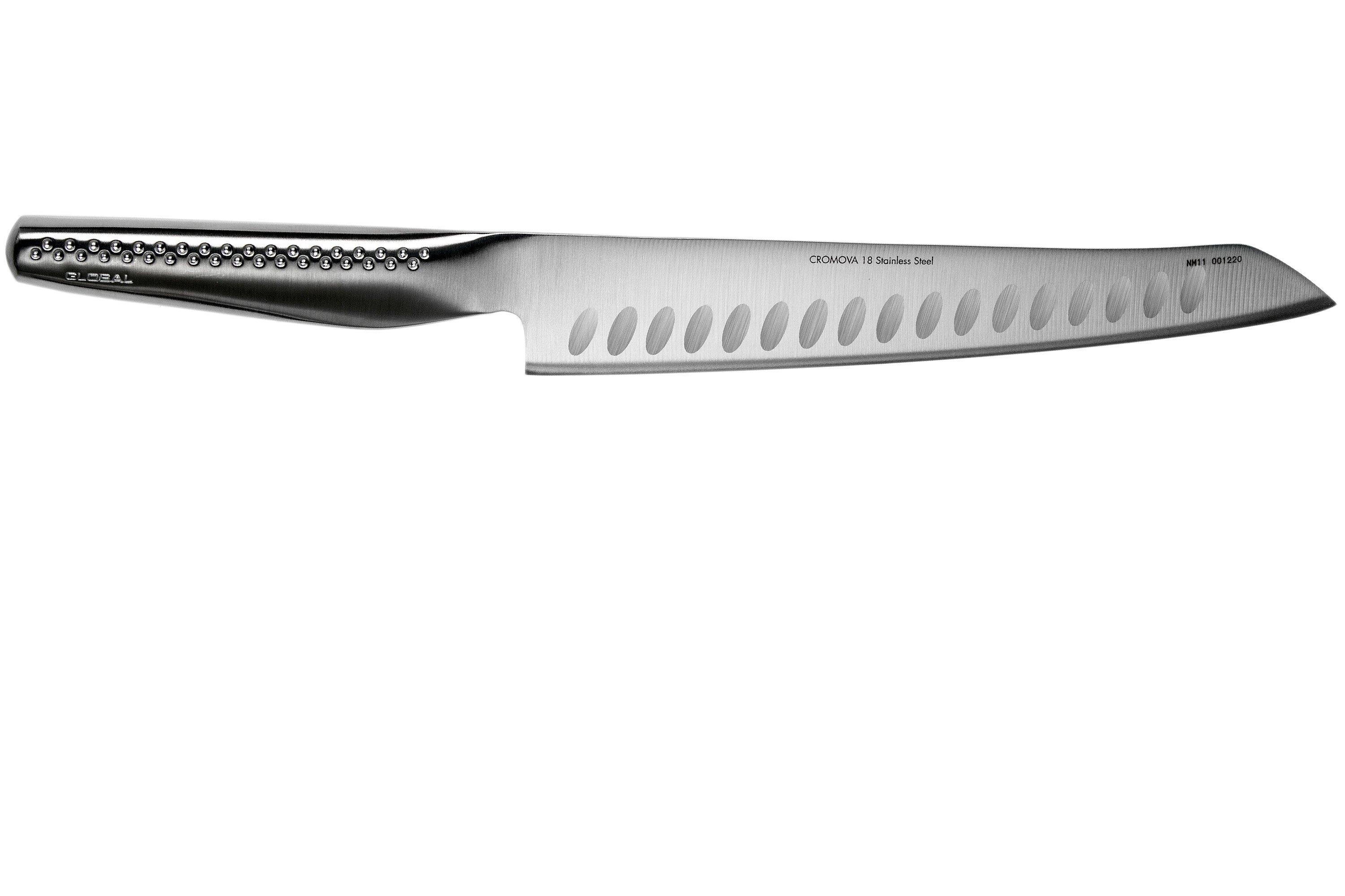 Global NI Tranchiermesser 21 Cm – Profi-Küchenmesser Aus Cromova-18-Edelstahl