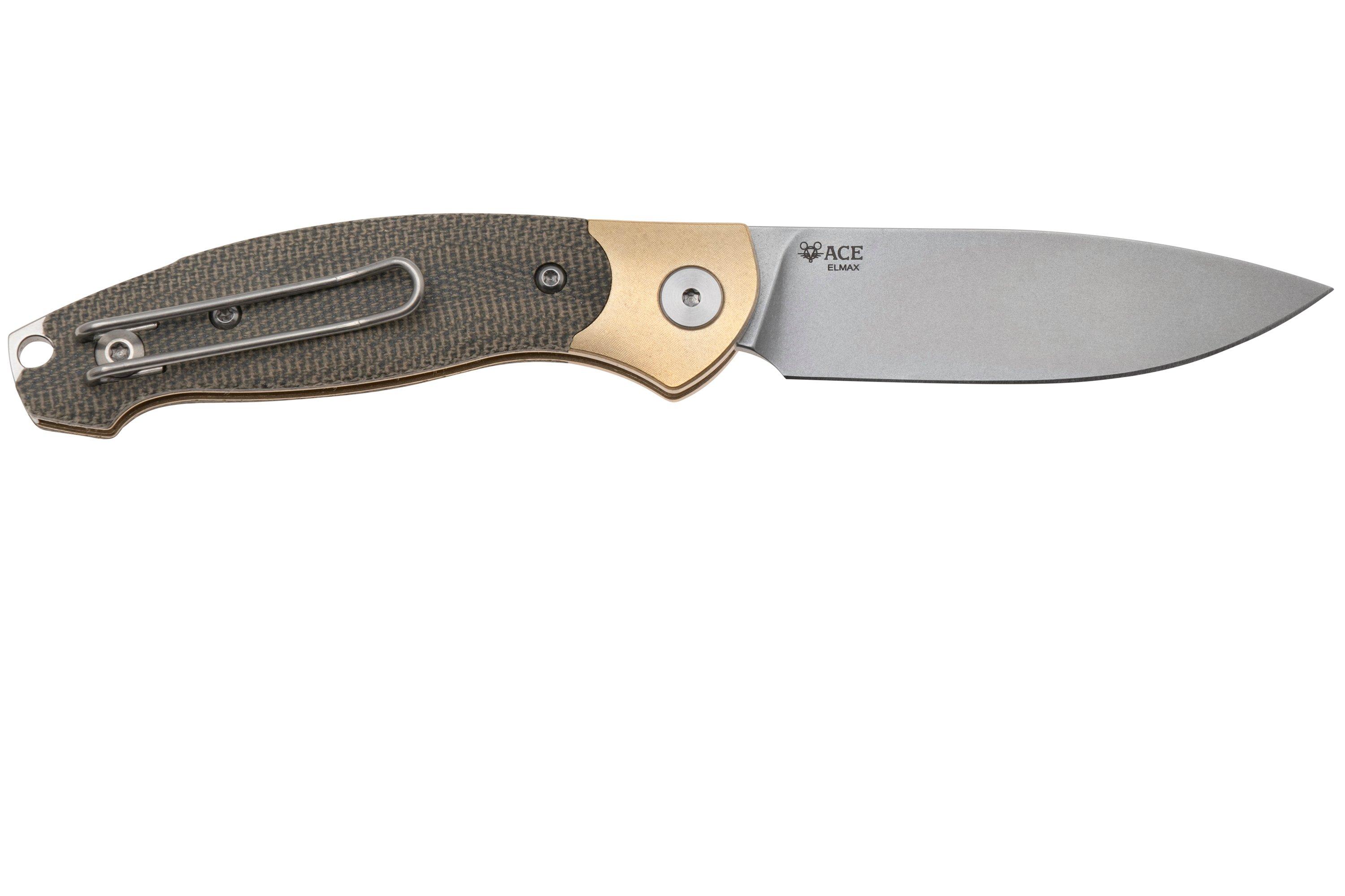 GiantMouse ACE Farley V2 BRASS-B-GRN Stonewashed Elmax, Brass Bolster ...
