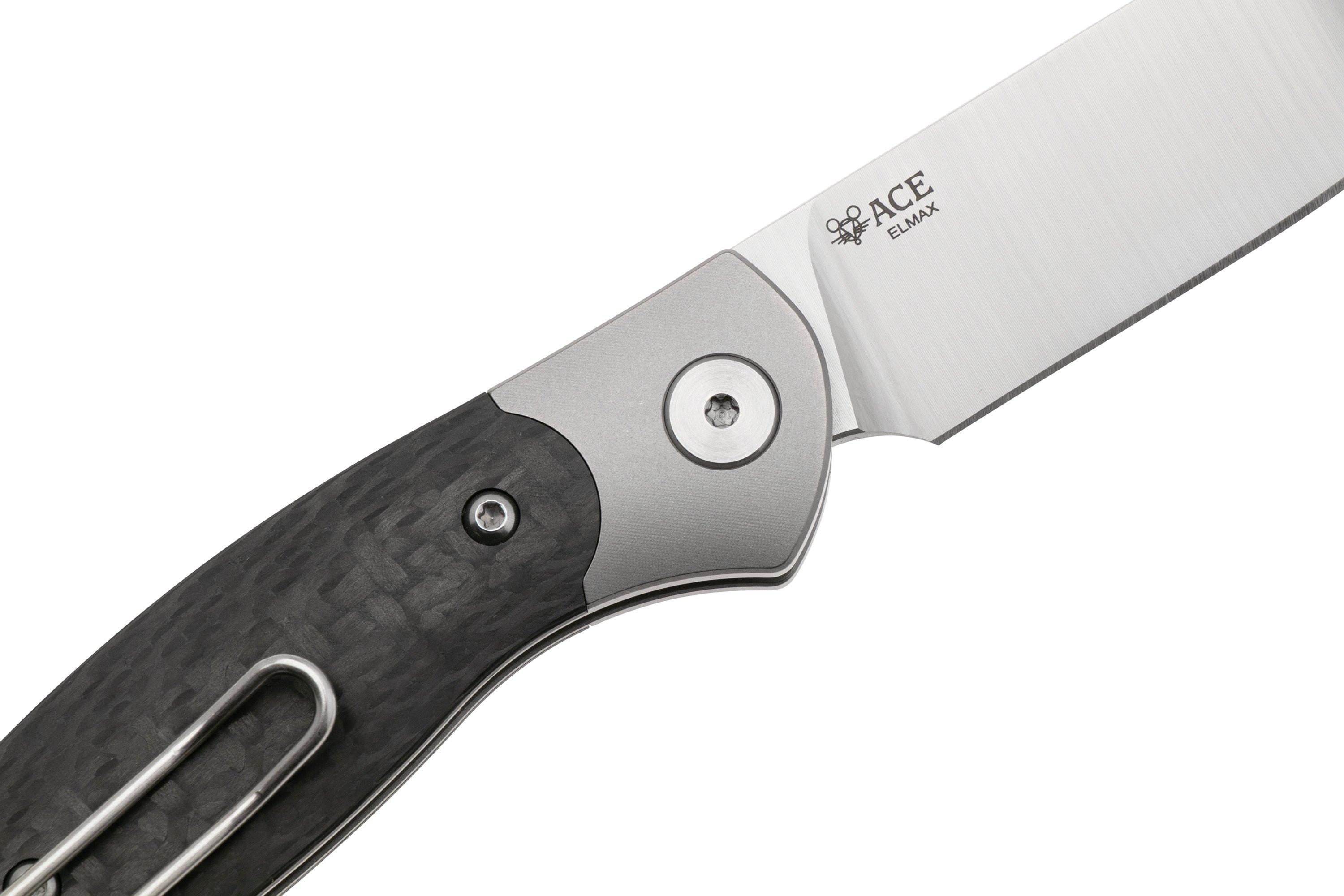 GiantMouse ACE Farley V2 TI-B-CF Satin Elmax, Titanium Bolster