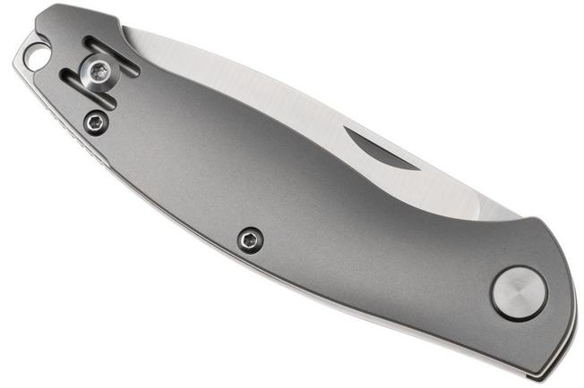 Afbeelding voor GiantMouse ACE Farley V1 Satin Elmax, Bead Blasted Titanium, zakmes, Ansø en Voxnaes design