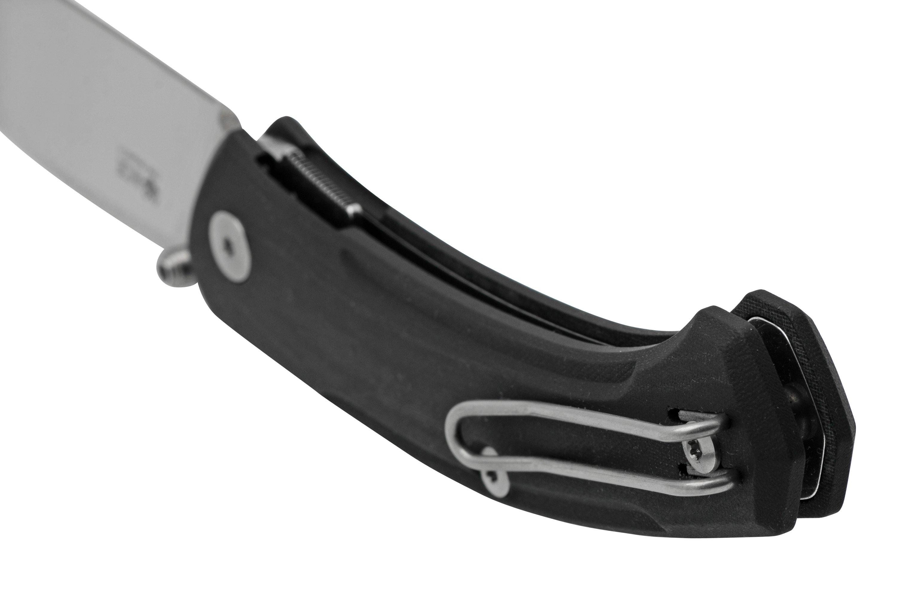 GiantMouse ACE Iona V2 Black Linen Micarta, Satin Magnacut, pocket