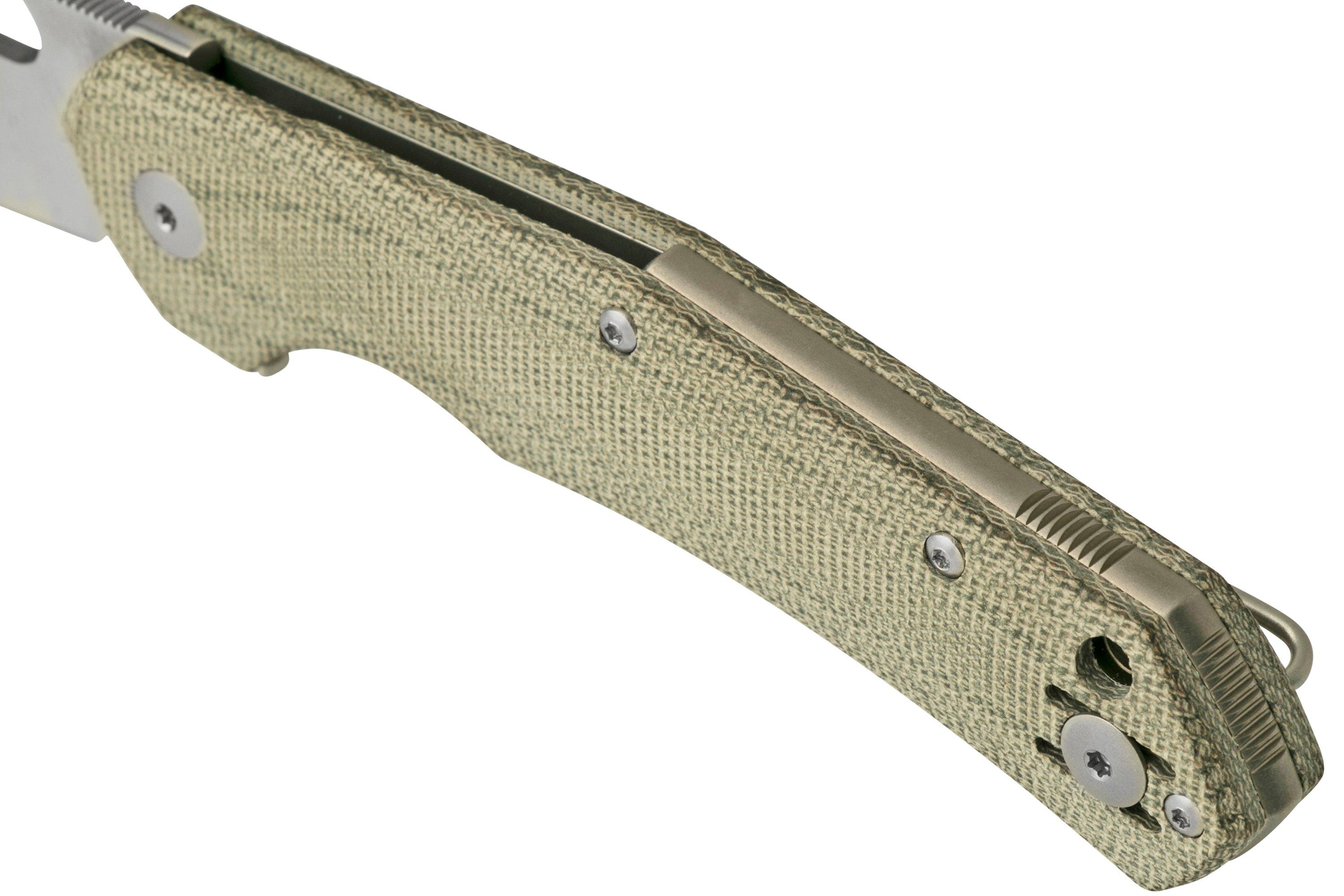 GiantMouse ACE Jutland Green Canvas Micarta pocket knife, Ansø en