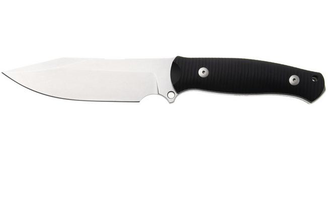 Afbeelding voor GiantMouse Redington RED-N690-DB-SW Stonewashed N690, Black Canvas Micarta vaststaand mes
