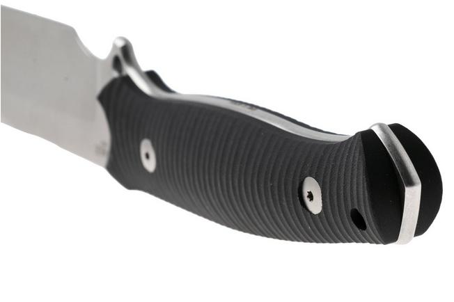 Afbeelding voor GiantMouse Redington RED-N690-DB-SW Stonewashed N690, Black Canvas Micarta vaststaand mes