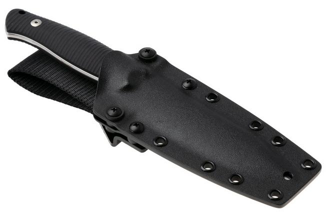 Afbeelding voor GiantMouse Redington RED-N690-DB-SW Stonewashed N690, Black Canvas Micarta vaststaand mes