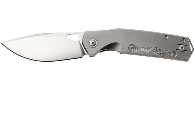 Afbeelding voor GiantMouse Zoobie Satin Elmax, Titanium zakmes