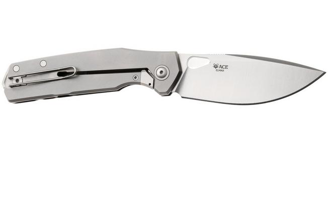 Afbeelding voor GiantMouse Zoobie Satin Elmax, Titanium zakmes