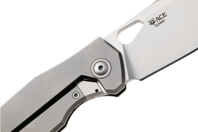Afbeelding voor GiantMouse Zoobie Satin Elmax, Titanium zakmes