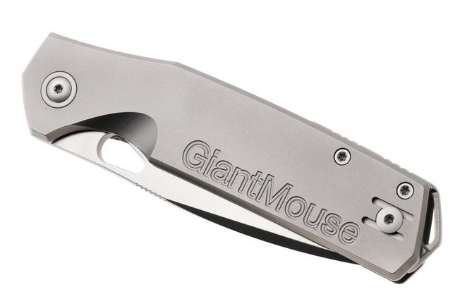 Afbeelding voor GiantMouse Zoobie Satin Elmax, Titanium zakmes