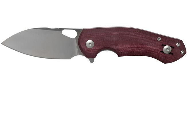 Imagen para GiantMouse ACE Biblio Burgundy Micarta navaja, Ansø en Voxnaes design