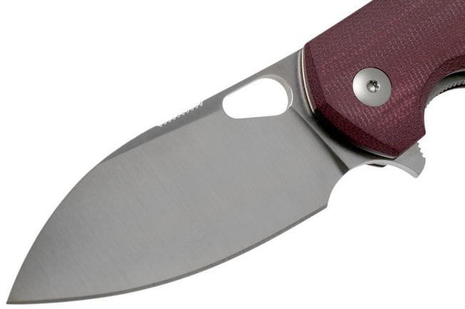 Imagen para GiantMouse ACE Biblio Burgundy Micarta navaja, Ansø en Voxnaes design