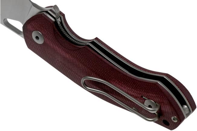 Imagen para GiantMouse ACE Biblio Burgundy Micarta navaja, Ansø en Voxnaes design