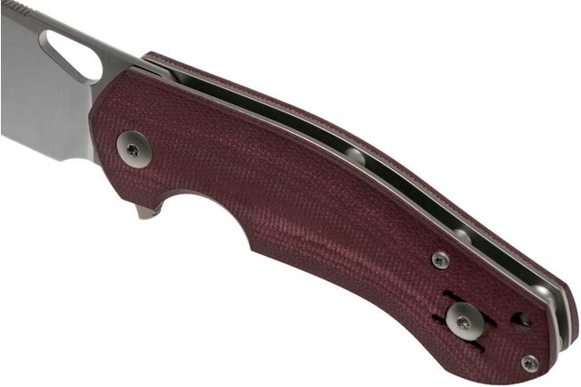 Imagen para GiantMouse ACE Biblio Burgundy Micarta navaja, Ansø en Voxnaes design