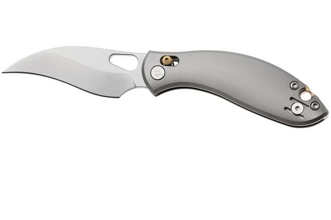 Afbeelding voor GiantMouse GM13 Limited Edition, Satin S90V, Titanium, zakmes, Ansø en Voxnaes design