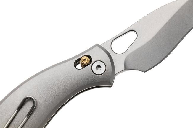 Afbeelding voor GiantMouse GM13 Limited Edition, Satin S90V, Titanium, zakmes, Ansø en Voxnaes design