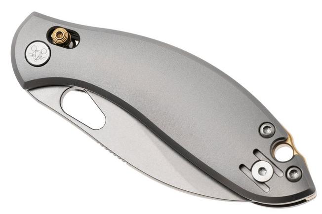 Afbeelding voor GiantMouse GM13 Limited Edition, Satin S90V, Titanium, zakmes, Ansø en Voxnaes design
