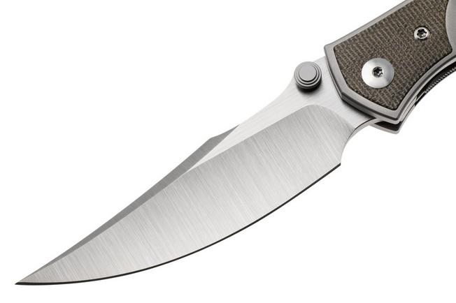 Afbeelding voor GiantMouse GM14 Limited Edition, Satin Uddeholm Vanax SuperClean, Titanium & Green Micarta Inlays, zakmes