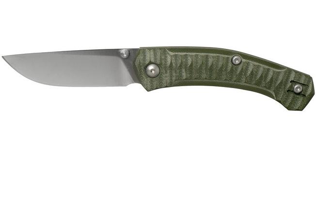 Image for GiantMouse ACE Iona G10 Green, Satin pocket knife, Ansø en Voxnaes design