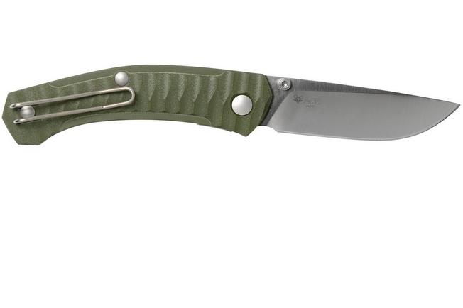 Image for GiantMouse ACE Iona G10 Green, Satin pocket knife, Ansø en Voxnaes design