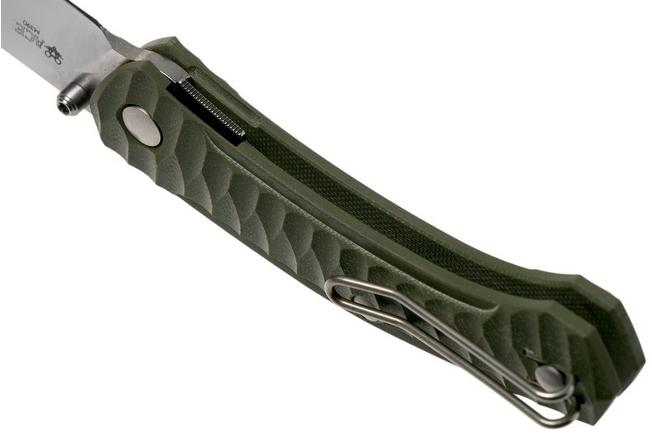 Image for GiantMouse ACE Iona G10 Green, Satin pocket knife, Ansø en Voxnaes design
