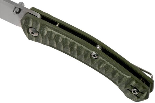 Image for GiantMouse ACE Iona G10 Green, Satin pocket knife, Ansø en Voxnaes design