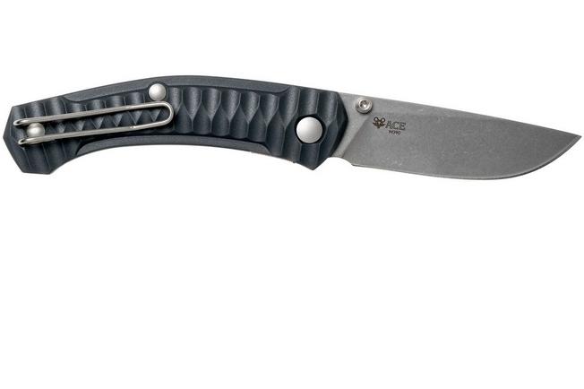 Image for GiantMouse ACE Iona Wolf Grey, Tumbled pocket knife, Ansø en Voxnaes design