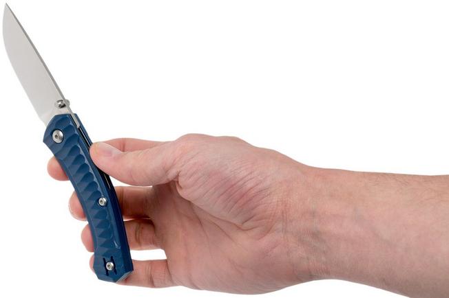 Image for GiantMouse ACE Iona Navy Blue, Satin pocket knife, Ansø en Voxnaes design