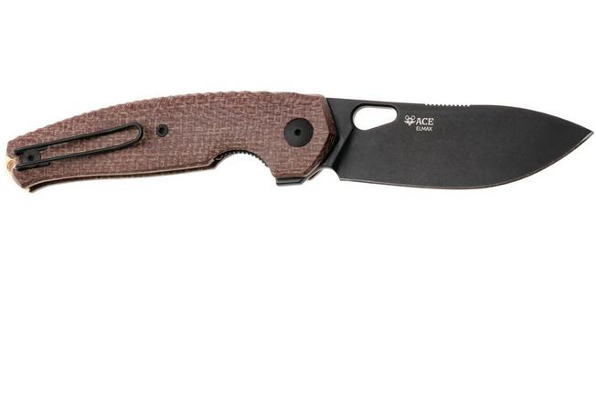 Afbeelding voor GiantMouse ACE Jagt JAGT-BURLAP-PVD, PVD Elmax, Burlap Micarta, zakmes