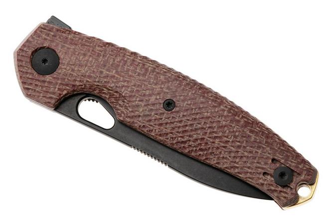 Afbeelding voor GiantMouse ACE Jagt JAGT-BURLAP-PVD, PVD Elmax, Burlap Micarta, zakmes