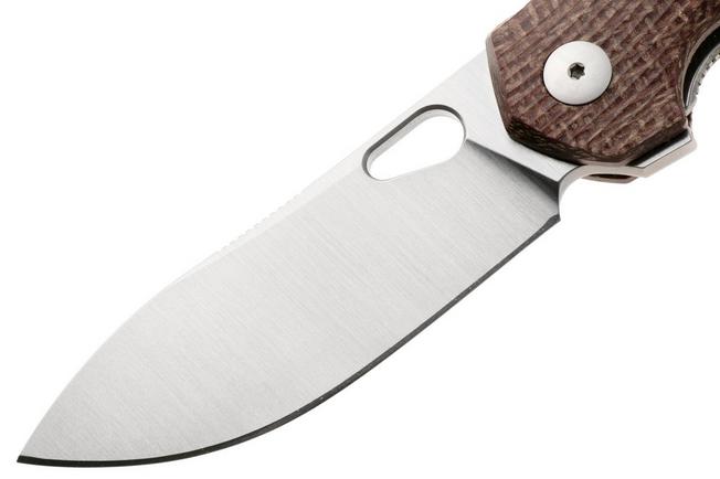 Afbeelding voor GiantMouse ACE Jagt JAGT-BURLAP-SATIN, Satin Elmax, Burlap Micarta, zakmes