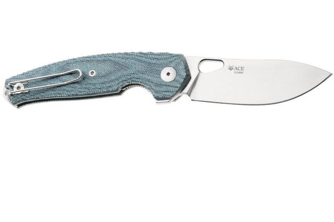 Afbeelding voor GiantMouse ACE Jagt JAGT-DENIM, Stonewashed Elmax, Denim Micarta, zakmes