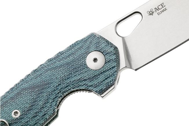 Afbeelding voor GiantMouse ACE Jagt JAGT-DENIM, Stonewashed Elmax, Denim Micarta, zakmes
