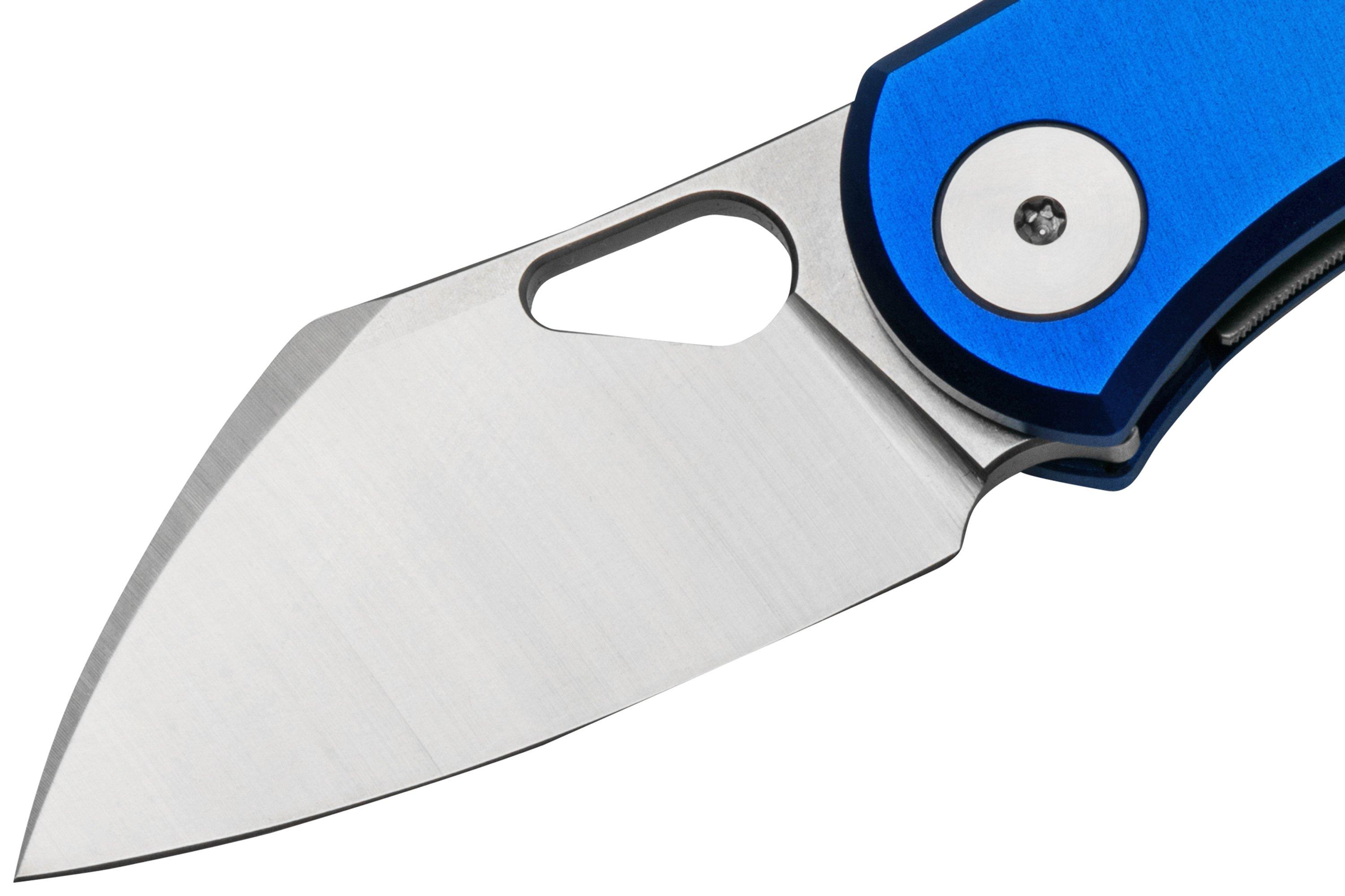 GiantMouse ACE Nibbler Blue Aluminum, N690 pocket knife, Ansø and