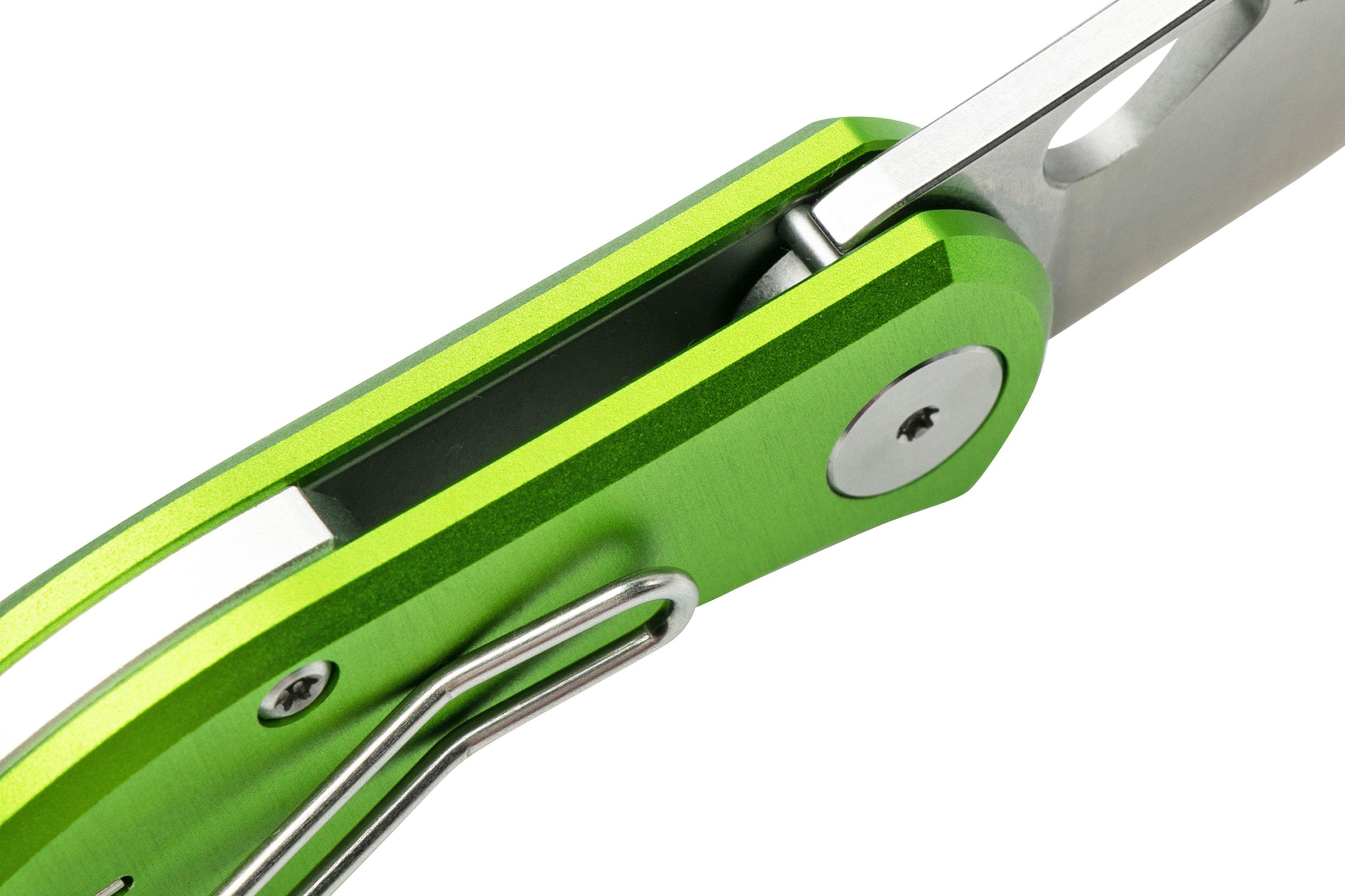 GiantMouse ACE Nibbler Green Aluminum, N690 pocket knife, Ansø and