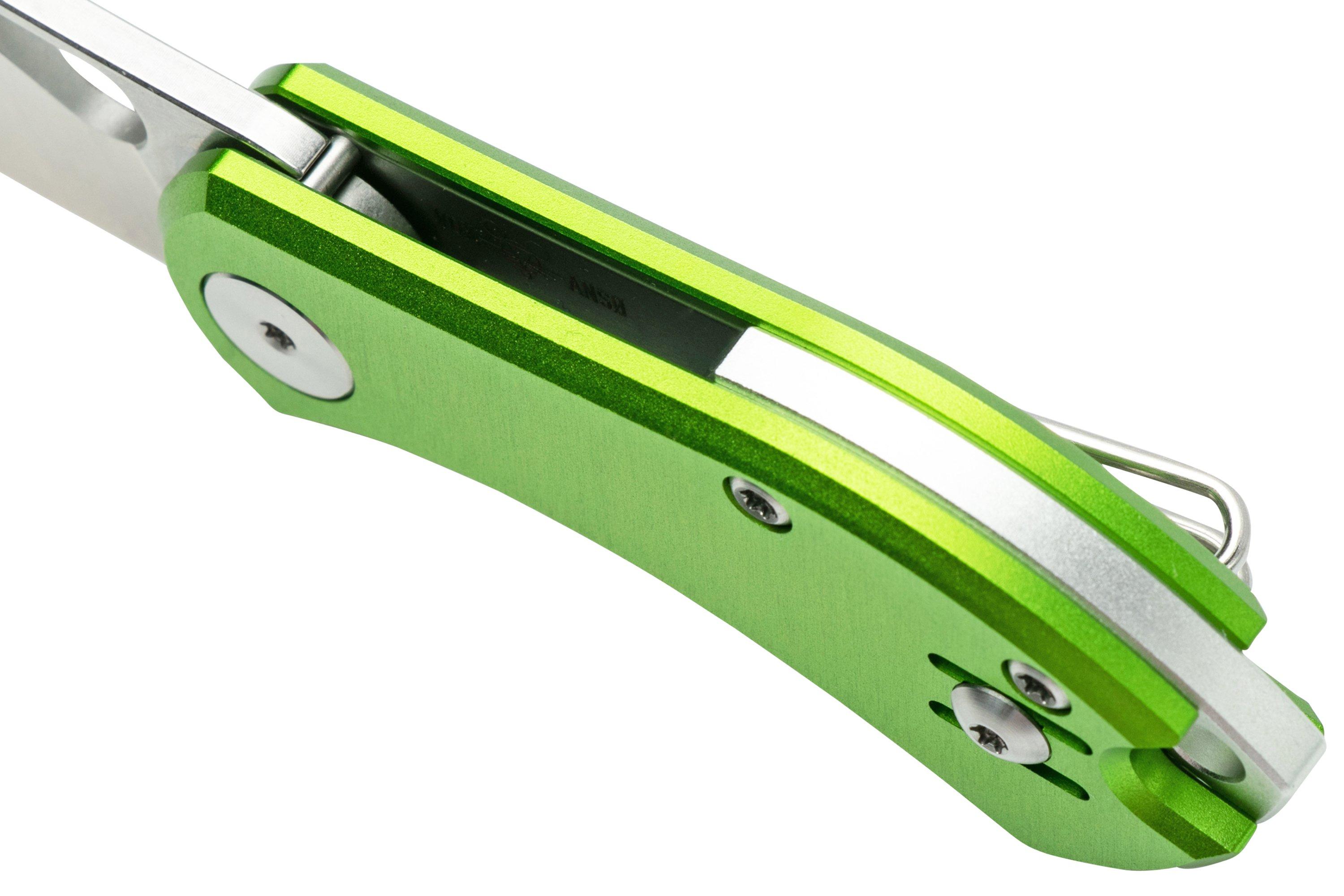 GiantMouse ACE Nibbler Green Aluminum, N690 pocket knife, Ansø and