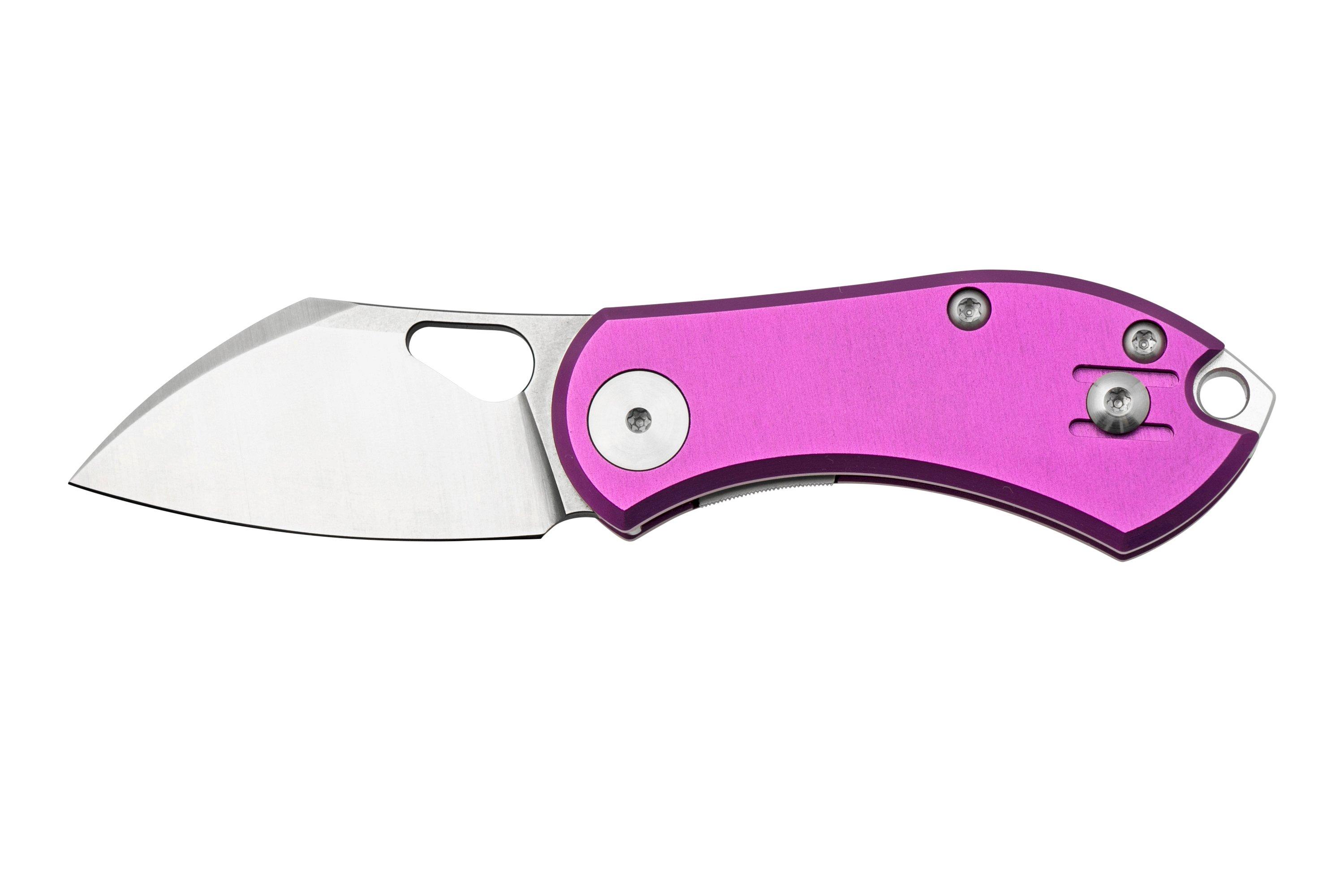 GiantMouse ACE Nibbler Purple Aluminium, N690 pocket knife, Ansø en