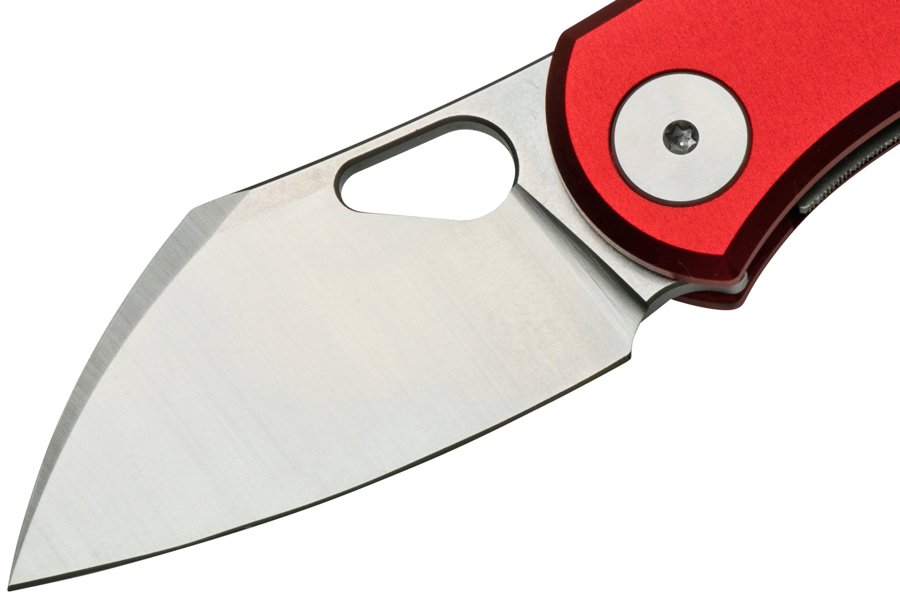 GiantMouse ACE Nibbler Red Aluminum, N690 pocket knife, Ansø and