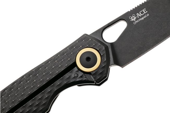 Afbeelding voor GiantMouse ACE REO REO-TITANIUM-BLACKOUT, PVD MagnaCut, PVD Titanium, zakmes, Ansø en Voxnaes design, Ansø en Voxnaes design