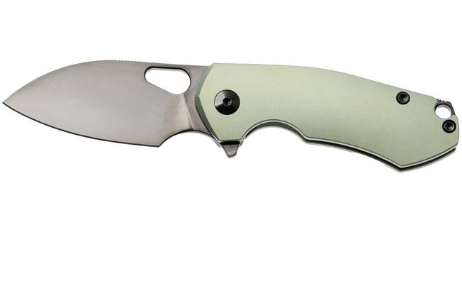 Afbeelding voor GiantMouse ACE Riv RIV-TI-MINT, Polished S90V, Mint Titanium, zakmes, Ansø en Voxnaes design