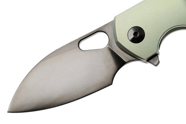 Afbeelding voor GiantMouse ACE Riv RIV-TI-MINT, Polished S90V, Mint Titanium, zakmes, Ansø en Voxnaes design
