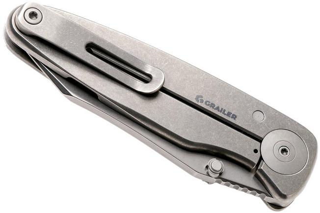 Image for Grailer 1 pocket knife, Brown Maple Burl Inlay, Dirk de Wit design